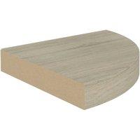 Berkfield Home Durable Floating Corner Shelf Oak 25x25x3.8 cm MDF in Light Oak