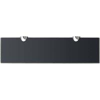 Berkfield Home Modern Floating Shelf Glass 40x10 cm 8 mm in Black
