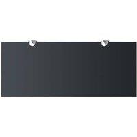 Berkfield Home Modern Floating Shelf Glass 50x20 cm 8 mm in Black