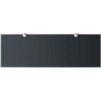 Berkfield Home Modern Floating Shelf Glass 60x20 cm 8 mm in Black