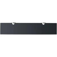 Berkfield Home Modern Floating Shelf Glass 50x10 cm 8 mm in Black