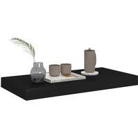 Berkfield Home Durable Floating Wall Shelf Black 50x23x3.8 cm MDF