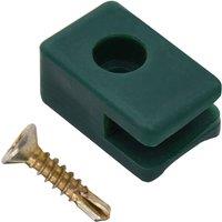 Berkfield Home Beautiful Garden Fence Wire Holder with Screw 100 Sets Green