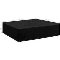 Berkfield Home Durable Garden Furniture Cover 8 Eyelets 200x200x70 cm in Black | Size: 200 x 200 x 70 cm