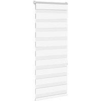 Berkfield Home Elegant Zebra Blind White 65x150 cm Fabric Width 60.9 cm Polyester