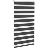 Berkfield Home Elegant Zebra Blind Black 75x150 cm Fabric Width 70.9 cm Polyester