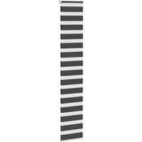 Berkfield Home Elegant Zebra Blind Black 50x200 cm Fabric Width 45.9 cm Polyester