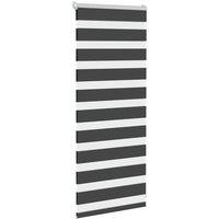 Berkfield Home Elegant Zebra Blind Black 65x100 cm Fabric Width 60.9 cm Polyester