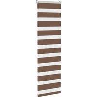 Berkfield Home Elegant Zebra Blind Brown 40x150 cm Fabric Width 35.9 cm Polyester