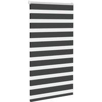 Berkfield Home Elegant Zebra Blind Black 85x100 cm Fabric Width 80.9 cm Polyester