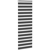 Berkfield Home Elegant Zebra Blind Black 85x200 cm Fabric Width 80.9 cm Polyester