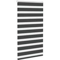 Berkfield Home Elegant Zebra Blind Black 70x100 cm Fabric Width 65.9 cm Polyester