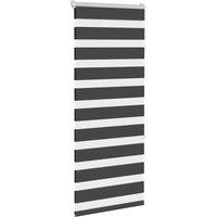 Berkfield Home Elegant Zebra Blind Black 65x150 cm Fabric Width 60.9 cm Polyester