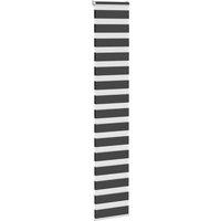 Berkfield Home Elegant Zebra Blind Black 40x230 cm Fabric Width 35.9 cm Polyester