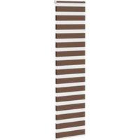 Berkfield Home Elegant Zebra Blind Brown 55x200 cm Fabric Width 50.9 cm Polyester