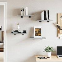 Berkfield Home Durable Wall Shelves 4 pcs Grey Sonoma 40x30x1.5 cm Engineered Wood