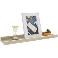 Berkfield Home Decorative Wall Shelves 2 pcs White & Sonoma Oak 40x9x3 cm | Size: 40 x 9 x 3 cm