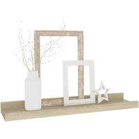 Berkfield Home Decorative Wall Shelves 2 pcs Sonoma Oak 40x9x3 cm in Light Tan | Size: 40 x 9 x 3 cm