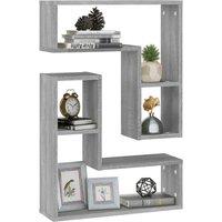 Berkfield Home Decorative Wall Shelves 2 pcs Grey Sonoma 50x15x50 cm Engineered Wood | Size: 50 x 15 x 50 cm