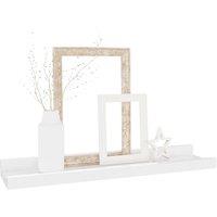 Berkfield Home Decorative Wall Shelves 2 pcs High Gloss White 40x9x3 cm | Size: 40 x 9 x 3 cm
