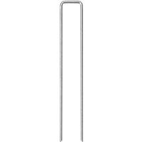 Berkfield Home Ground Pegs U Shape 25 pcs 20x3.5 cm Galvanised steel in Silver