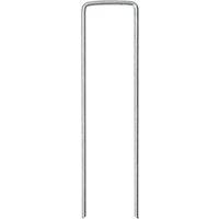 Berkfield Home Ground Pegs U Shape 25 pcs 15x3.5 cm Galvanised steel in Silver