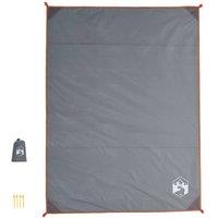 Berkfield Home Picnic Blanket with Pegs Grey & Orange 205x155 cm