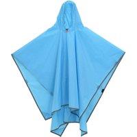 Berkfield Home Rain Poncho with Hood 2-in-1 Design Blue 223x145 cm