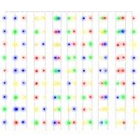 Berkfield Home LED Curtain Fairy Lights 3x3m 300 LED Colourful 8 Function