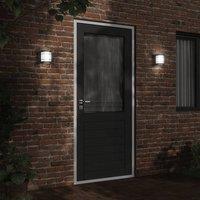 Berkfield Home Outdoor Wall Light Black Stainless Steel