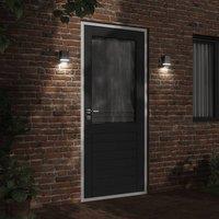 Berkfield Home Outdoor Wall Light Black Stainless Steel