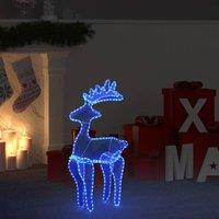 Berkfield Home Reindeer Christmas Decoration with Mesh 306 LEDs 60x24x89cm in Blue | Size: 60 x 24 x 89 cm