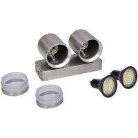 Berkfield Home LED Wall Lamp Stainless Steel Down with Cone Head in Silver