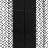 Berkfield Home Insect Door Curtain 210 x 100 cm 2 pcs Magnet Black