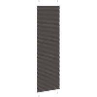 Berkfield Home Pleated Blind Black 55x200 cm Fabric Width 54.4 cm Polyester in Dark Grey