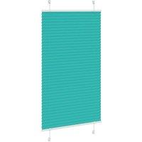 Berkfield Home Pleated Blind Petrol Green 80x100 cm Fabric Width 79.4 cm Polyester in Turquoise