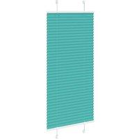 Berkfield Home Pleated Blind Petrol Green 60x150 cm Fabric Width 59.4 cm Polyester in Teal