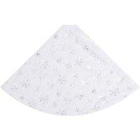 Berkfield Home Luxury Christmas Tree Skirt White 90 cm Faux