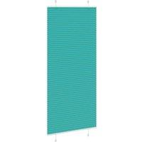 Berkfield Home Pleated Blind Petrol Green 85x200 cm Fabric Width 84.4 cm Polyester in Teal