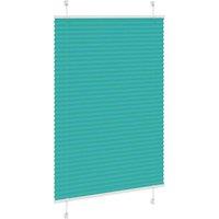 Berkfield Home Pleated Blind Petrol Green 100x150 cm Fabric Width 99.4 cm Polyester in Teal