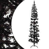 Berkfield Home Slim Artificial Half Christmas Tree with Stand Black 240 cm