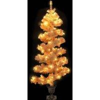 Berkfield Home Swirl Pre-lit Christmas Tree with Pot White 120 cm PVC