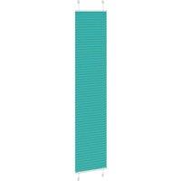 Berkfield Home Pleated Blind Petrol Green 50x200 cm Fabric Width 49.4 cm Polyester in Turquoise