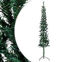 Berkfield Home Slim Artificial Half Christmas Tree with Stand Green 240 cm