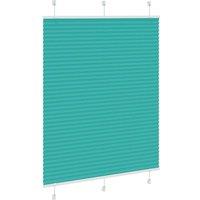 Berkfield Home Pleated Blind Petrol Green 105x150 cm Fabric Width 104.4 cm Polyester in Aqua