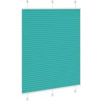 Berkfield Home Pleated Blind Petrol Green 105x100 cm Fabric Width 104.4 cm Polyester in Teal