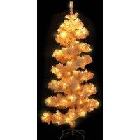 Berkfield Home Swirl Pre-lit Christmas Tree with Stand White 150 cm PVC