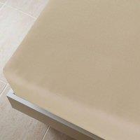 Berkfield Home Jersey Fitted Sheet Taupe 90x200 cm Cotton