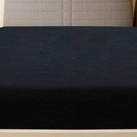 Berkfield Home Jersey Fitted Sheet Black 100x200 cm Cotton