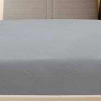 Berkfield Home Jersey Fitted Sheet Grey 140x200 cm Cotton